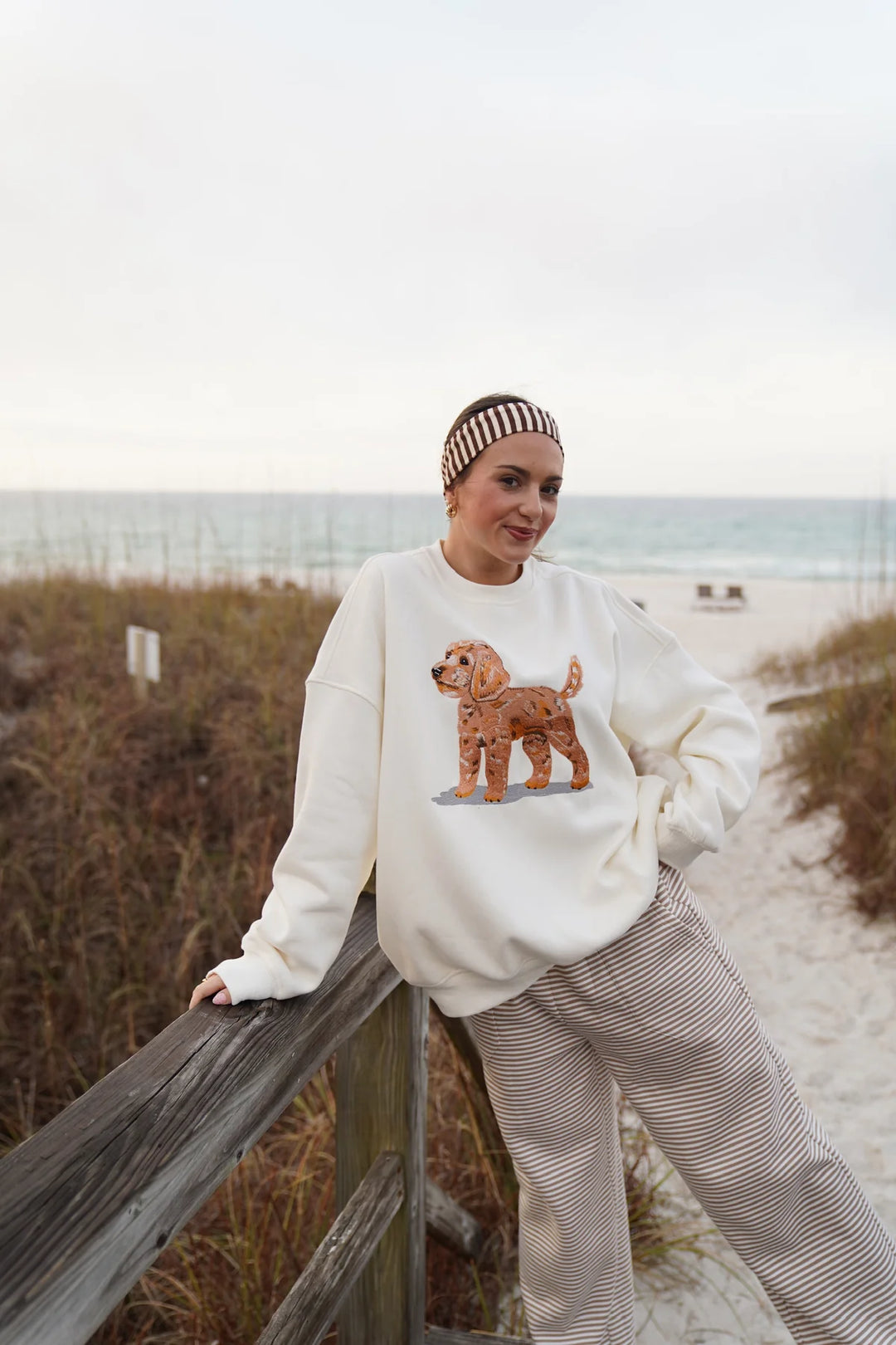 Golden Doodle Dog Embroider Sweatshirt