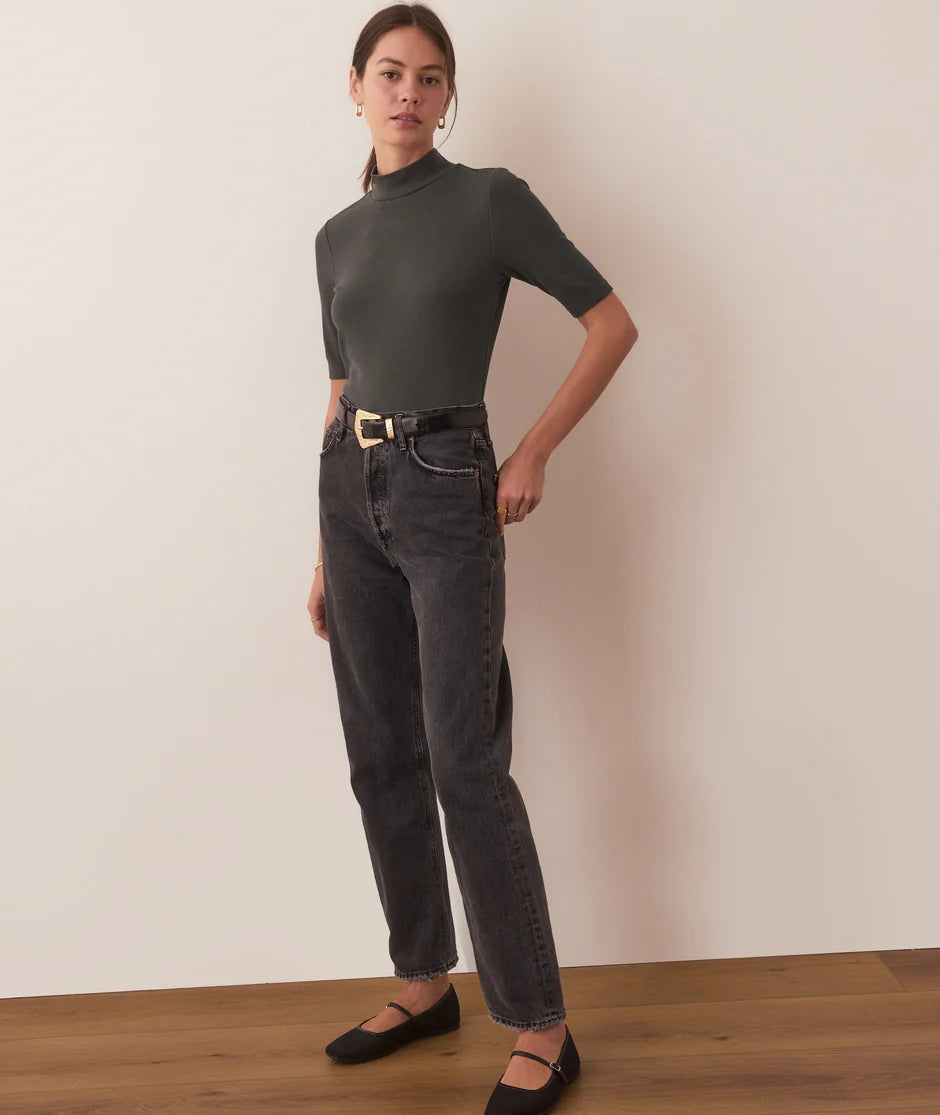 Lexi rib mock neck top