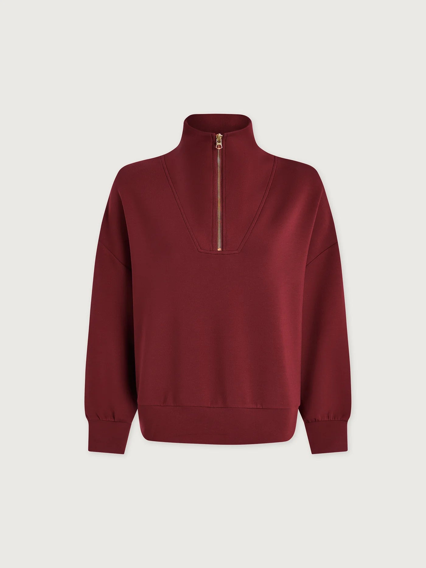 Hawley Half Zip in New Maroon