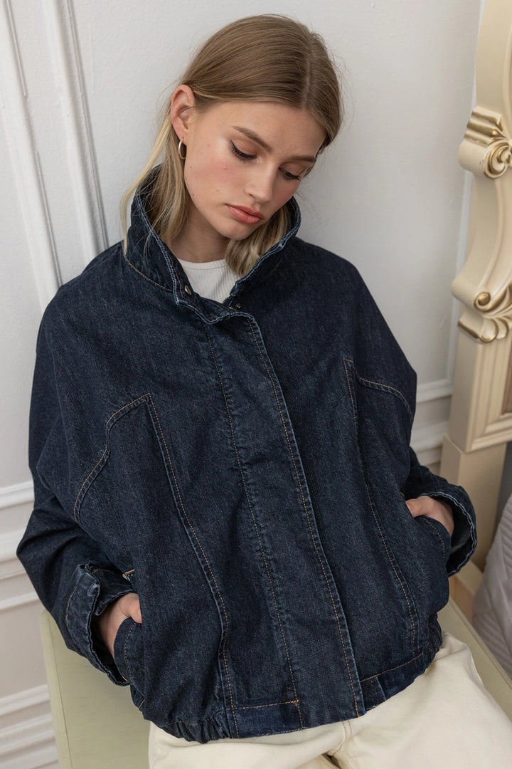 Denim Jacket W Collar