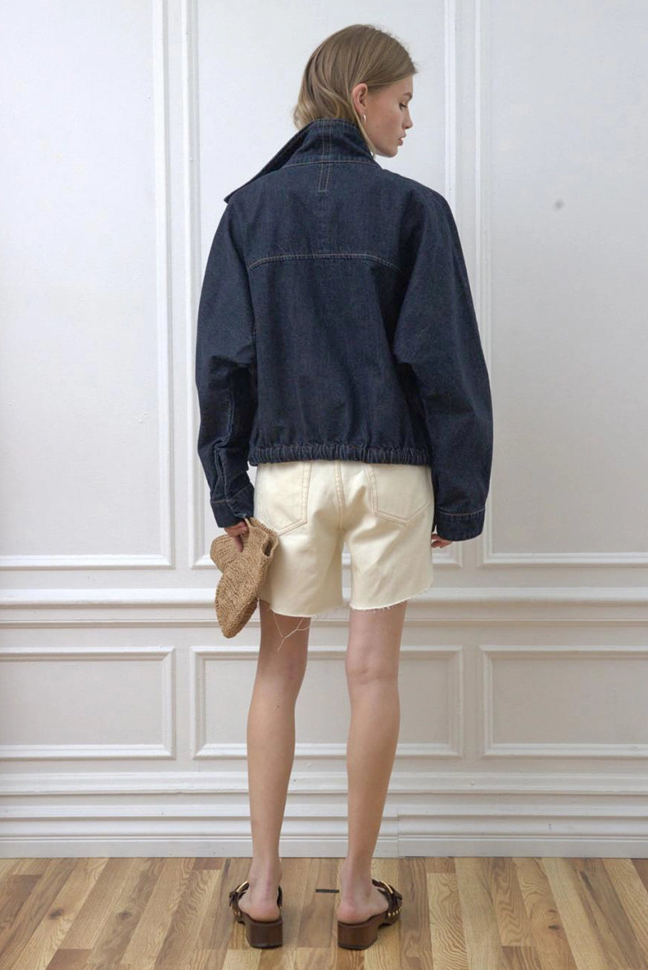 Denim Jacket W Collar