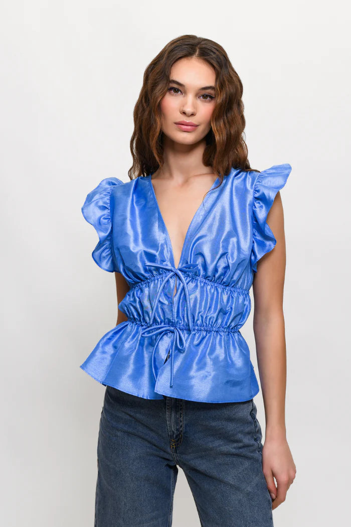 Loni ruffle sleeve top