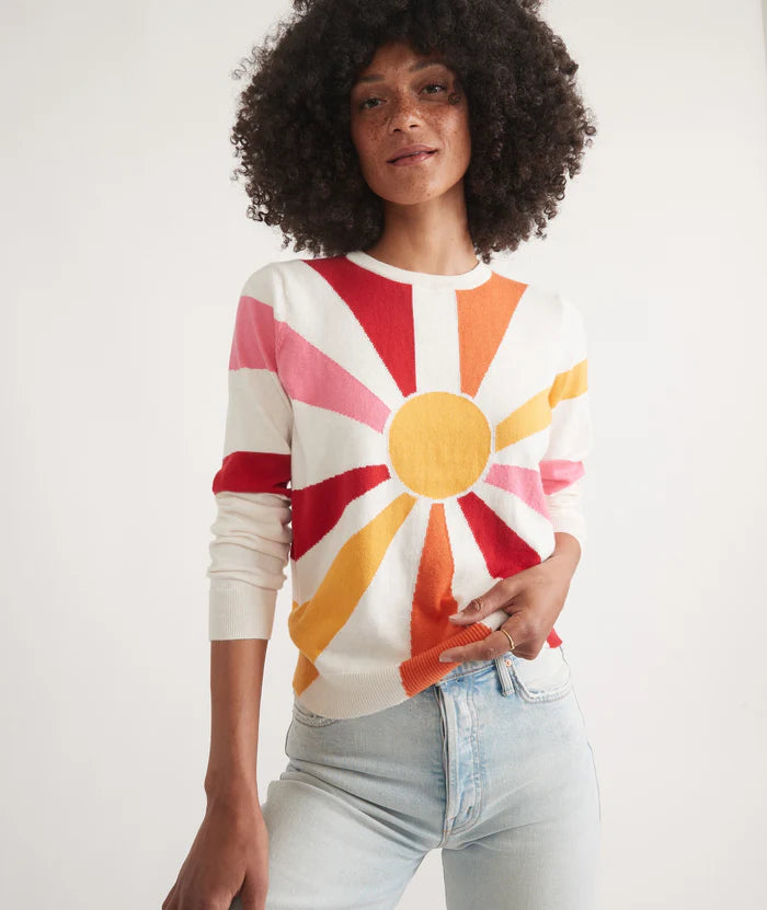 Exploded Sun Icon Sweater Natural