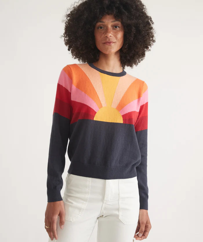 Sunset Icon Sweater Navy Sunset