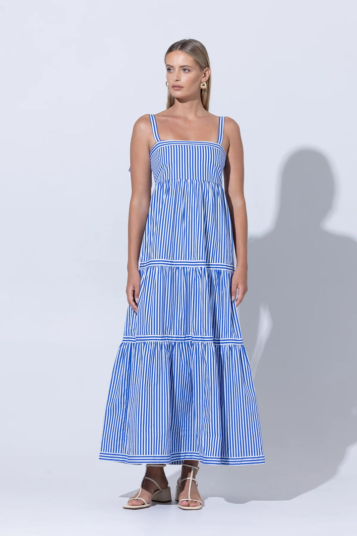 Anita Poplin Maxi Dress Lapis