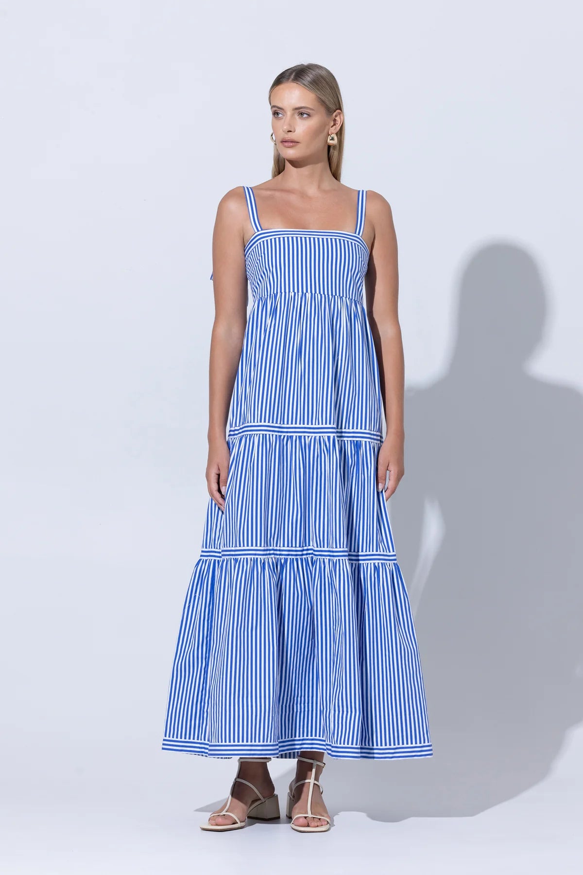 Anita Poplin Maxi Dress Lapis