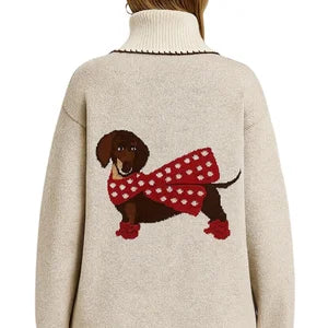 Dog Beige Combo Sweater