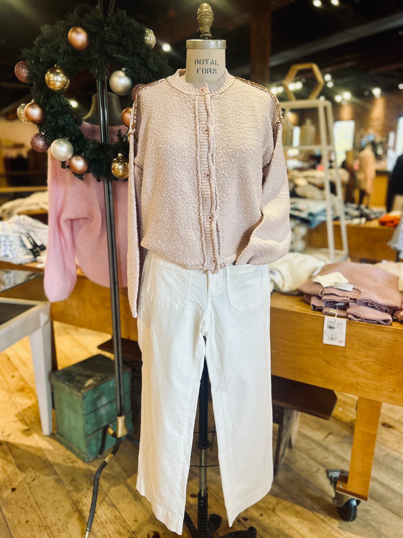 Contrast Stitch Cardi