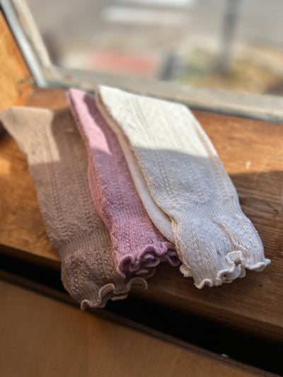 Women's Ruffle Pointelle Crew Socks