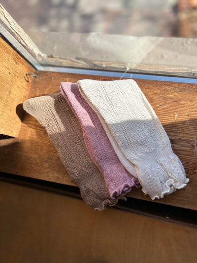 Women's Ruffle Pointelle Crew Socks