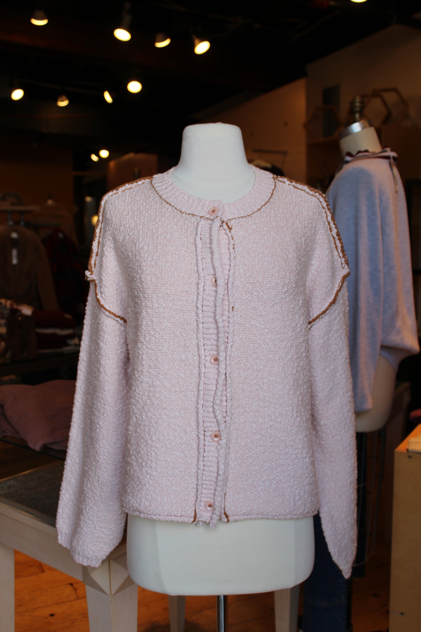 Contrast Stitch Cardi