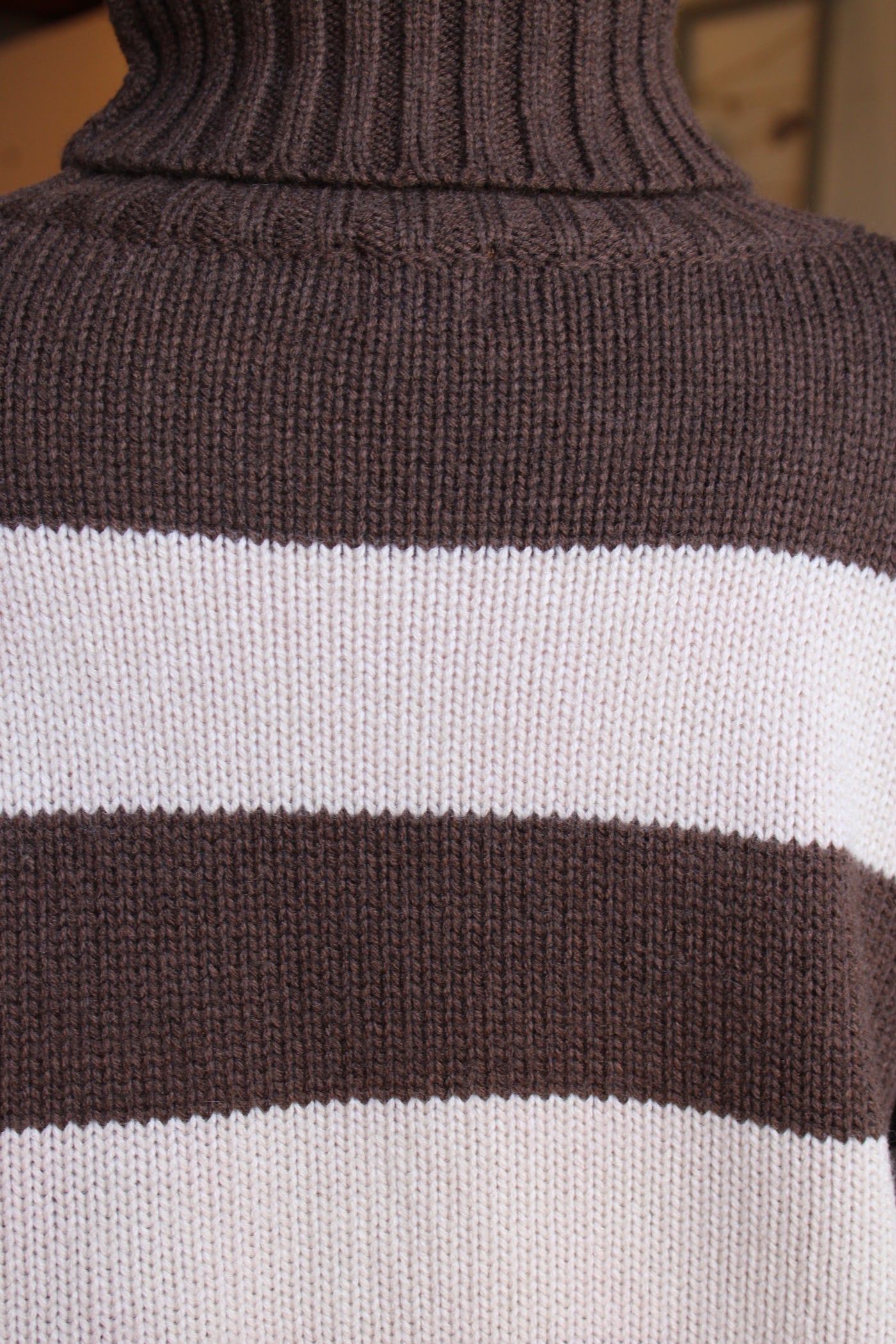 Stripe Turtleneck Sweater