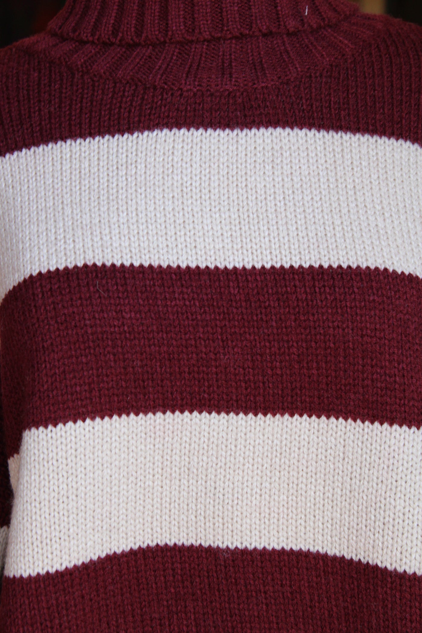 Stripe Turtleneck Sweater
