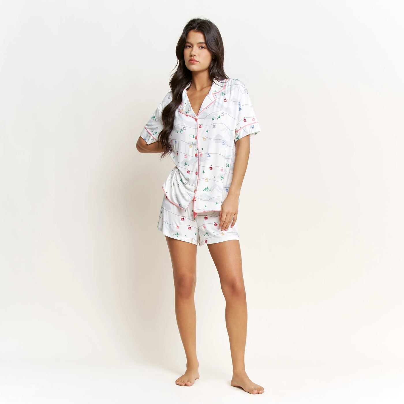 all american shortie pj set