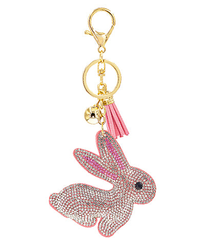 Pave Bunny Keychain