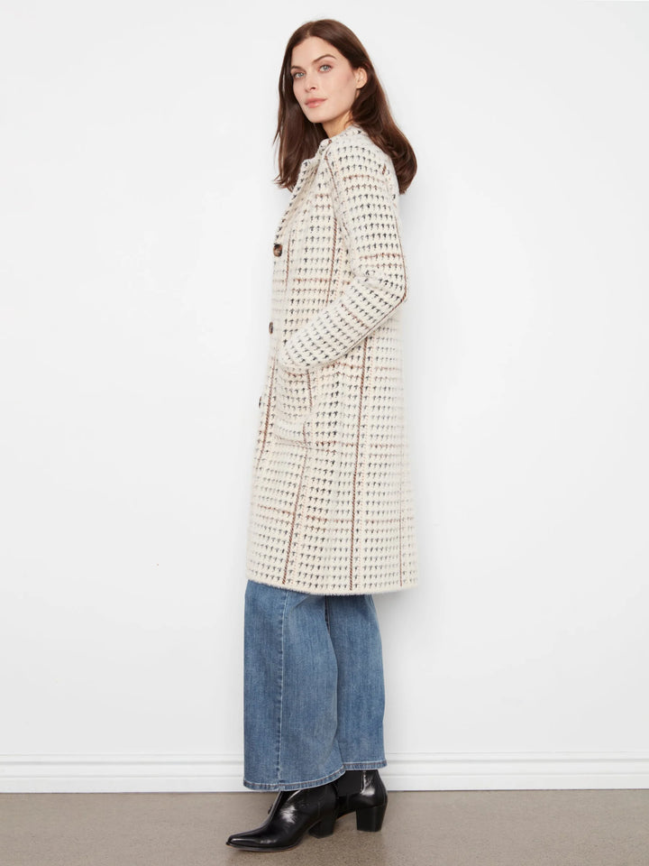 Knit Coatigan with Patch Pockets