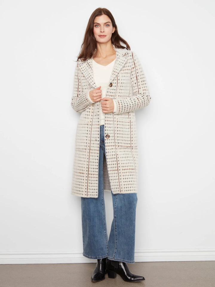Knit Coatigan with Patch Pockets