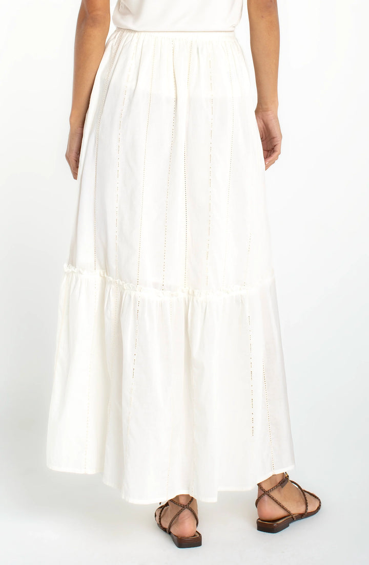 Tiered Pull-On Maxi Skirt