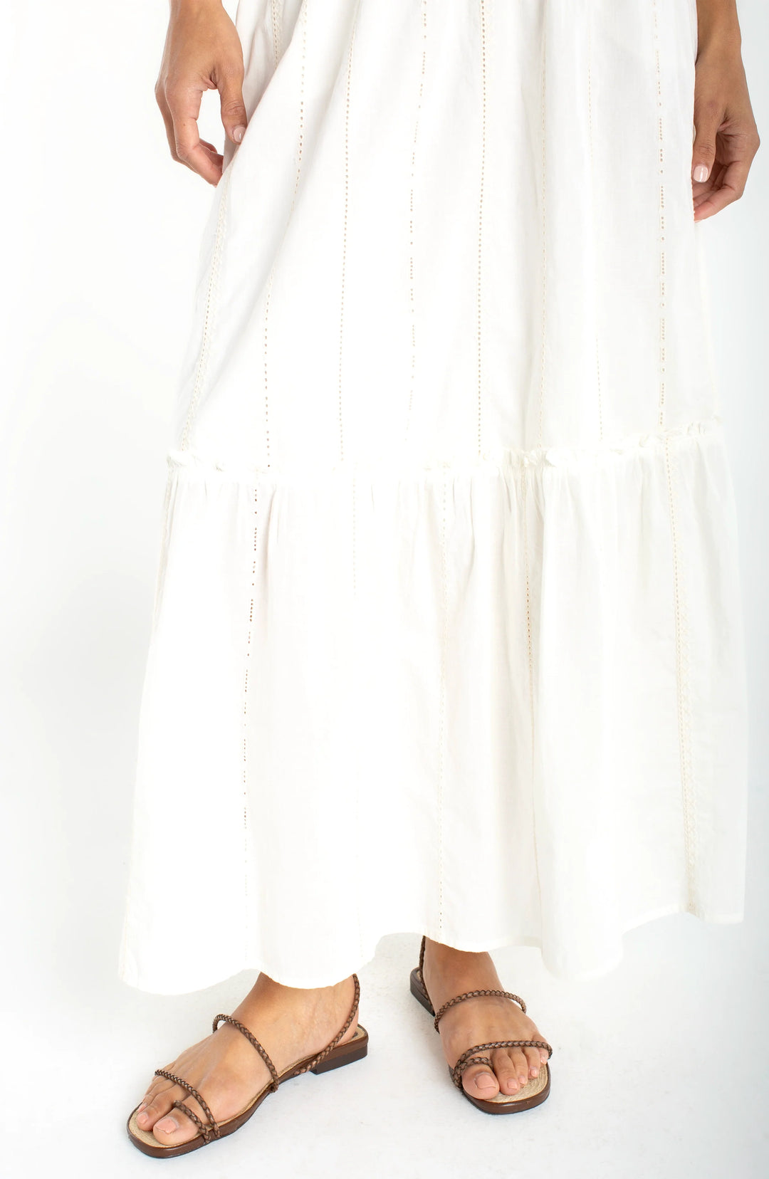 Tiered Pull-On Maxi Skirt