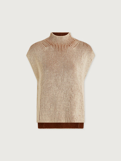 Lauren Plated Knit Tank in Cocoa Dust