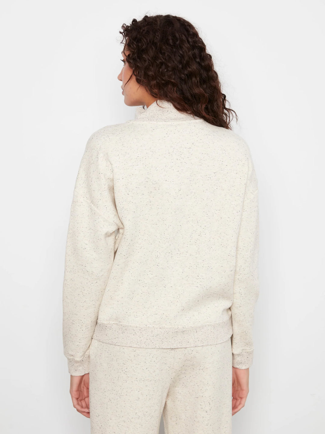 Long Sleeve Half-Zip High Collar Sweatshirt