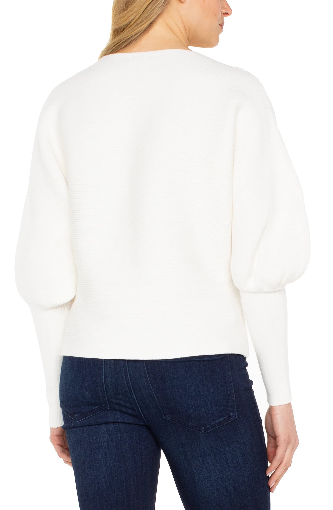 Long Slv Boat Neck Dolman Sweater