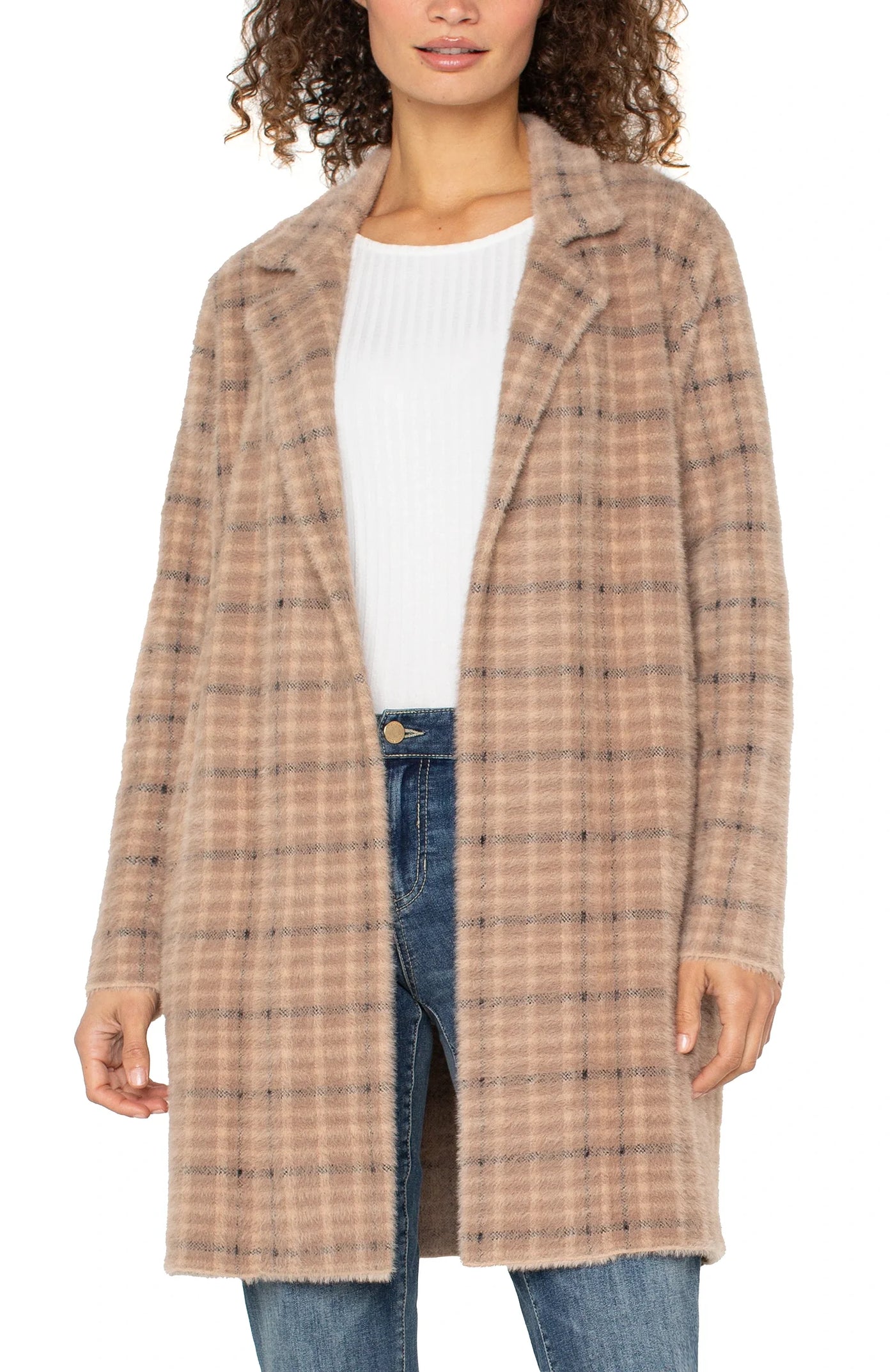 Long Slv Open Front Sweater Coat 32 3/4" hp