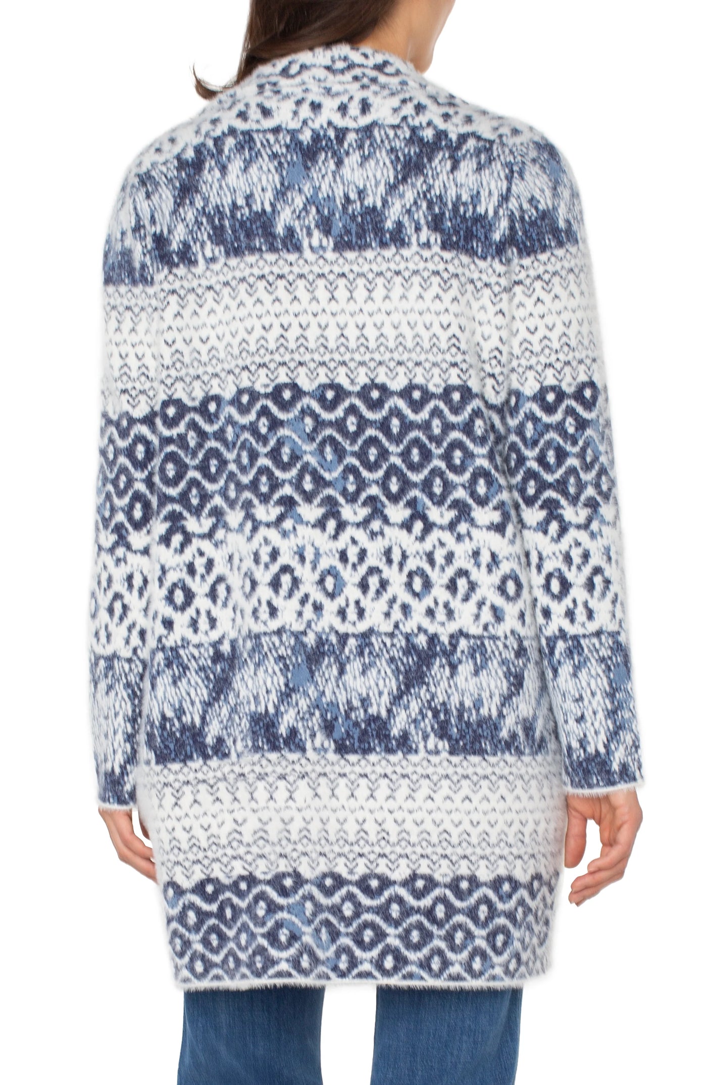 Long Slv Open Front Sweater Coat 32 3/4 hps