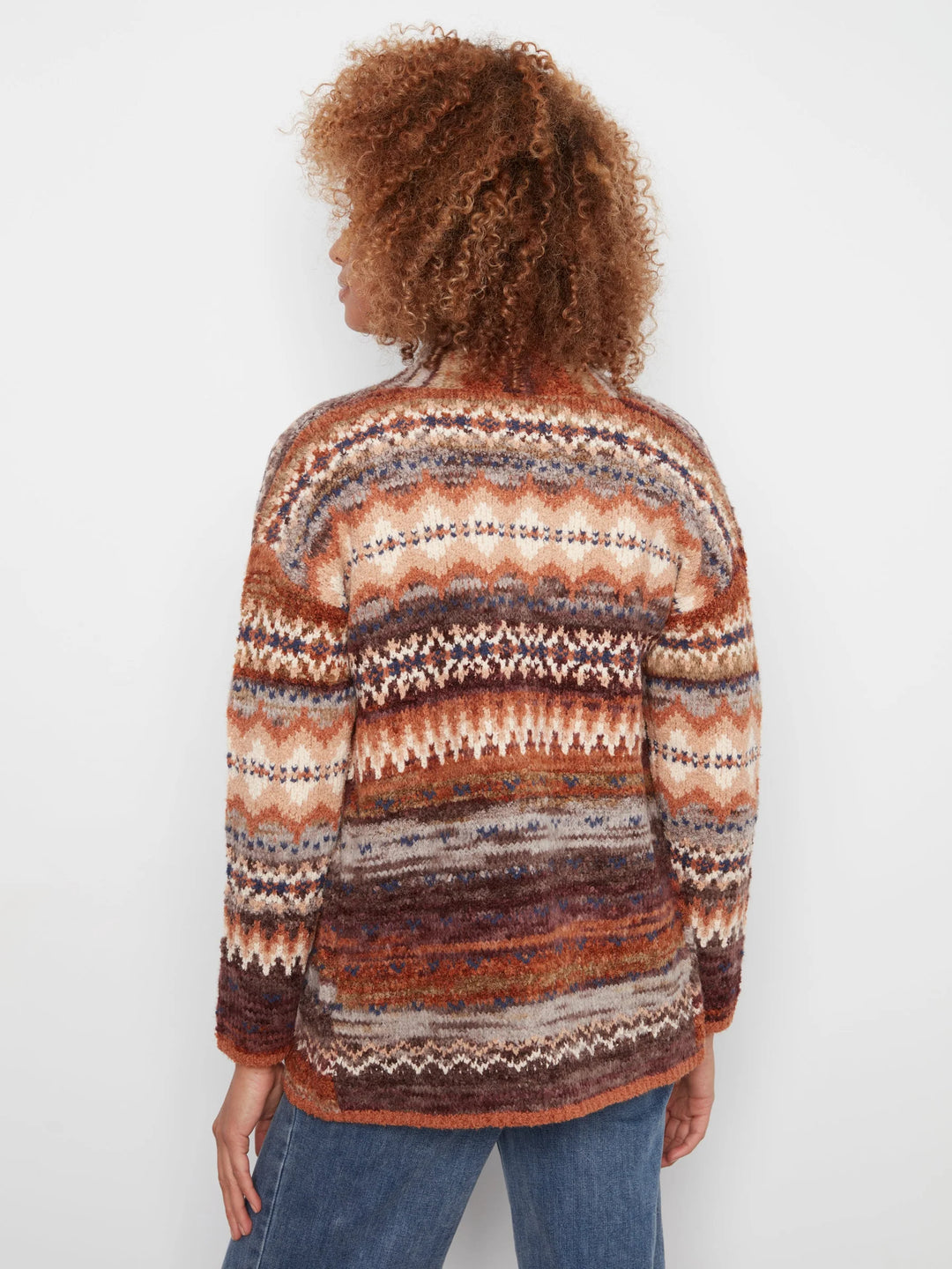 Long Space Dye Cardigan With Side Pockets