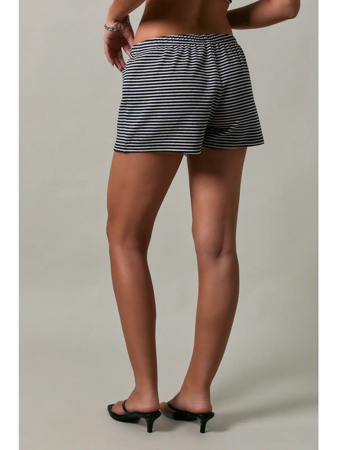 Mid Rise Stripe Micro Shorts
