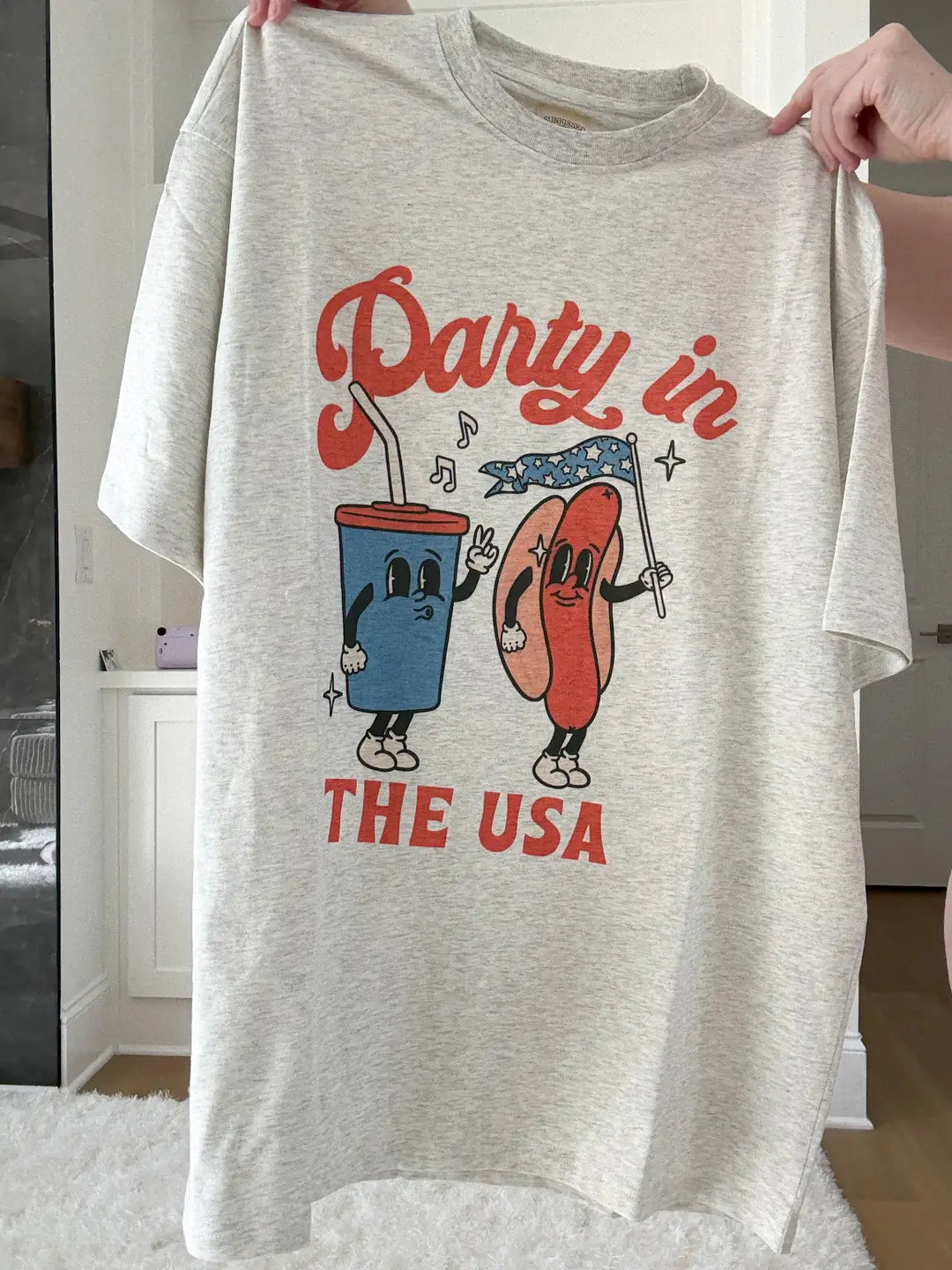 Midweight Party In The USA Hotdog Tee