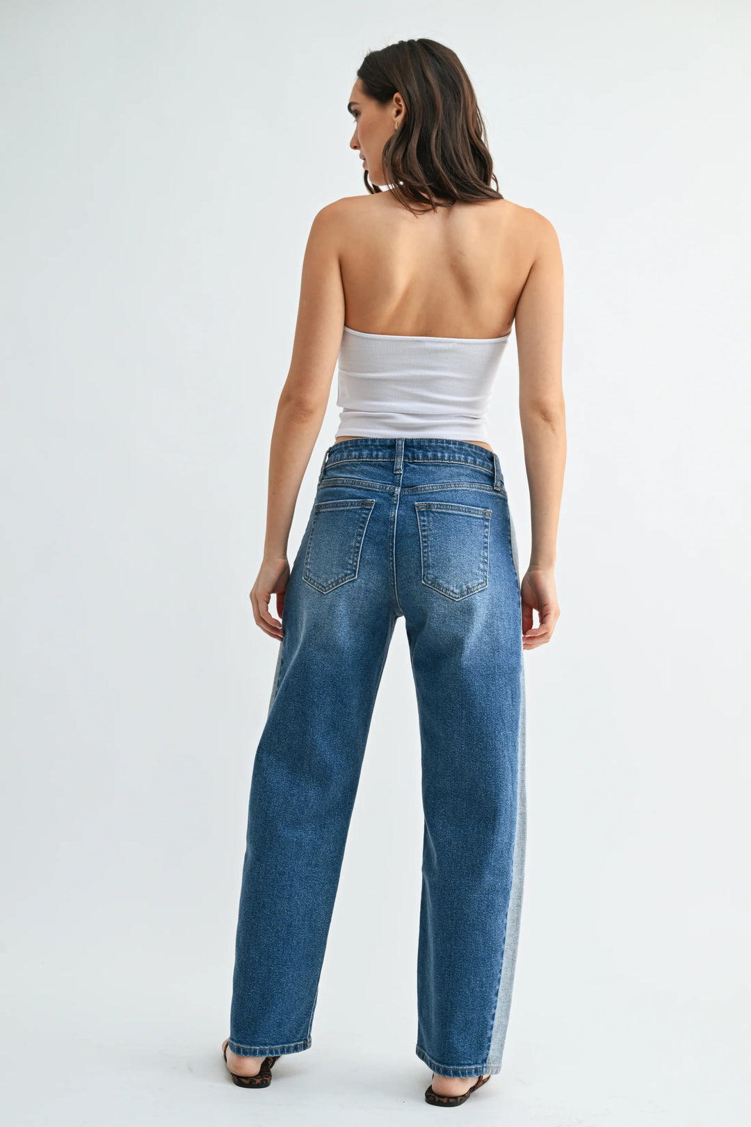 Miriya Contrast Straight Jeans
