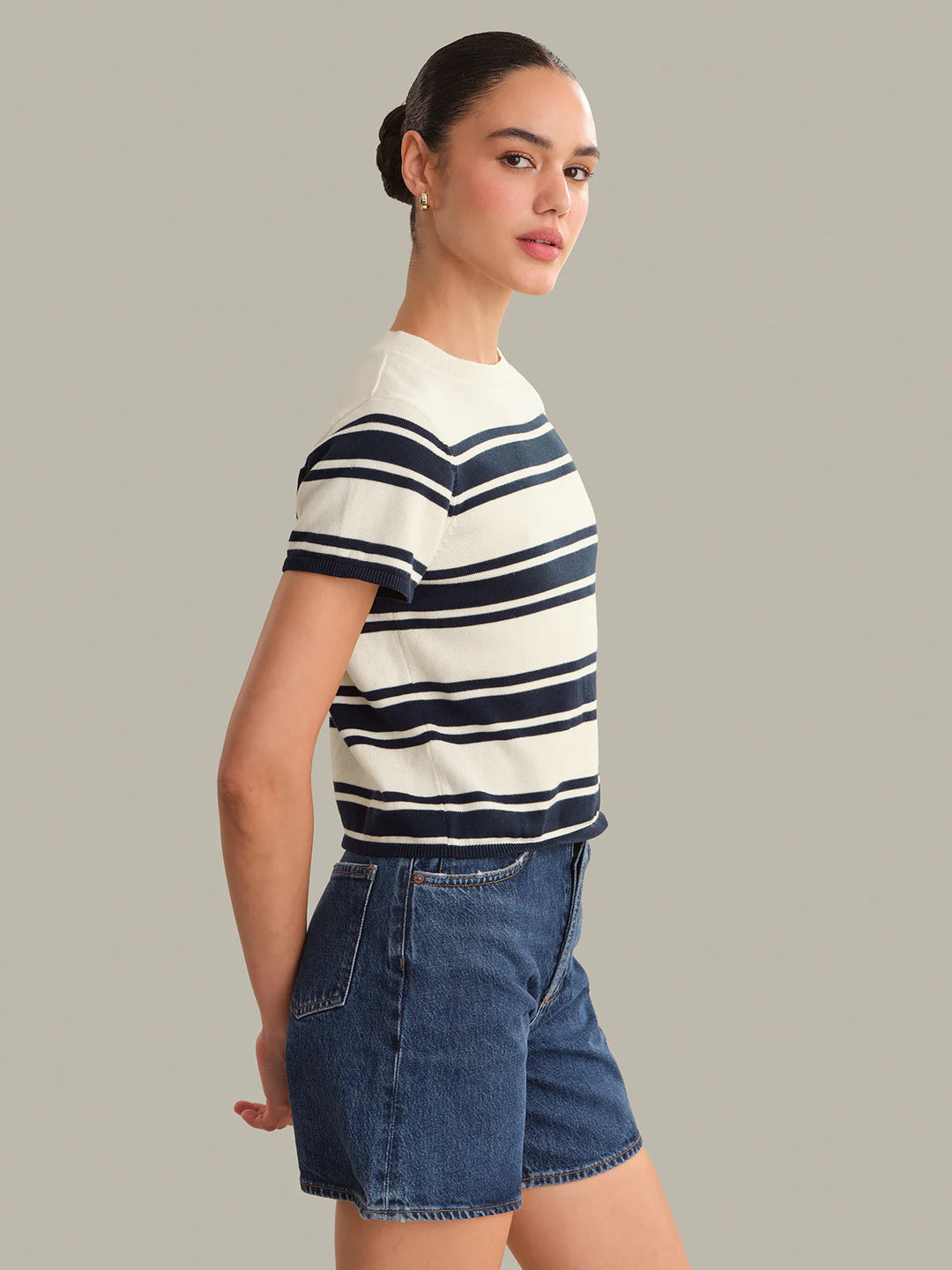 Nerida Striped Sweater Tee