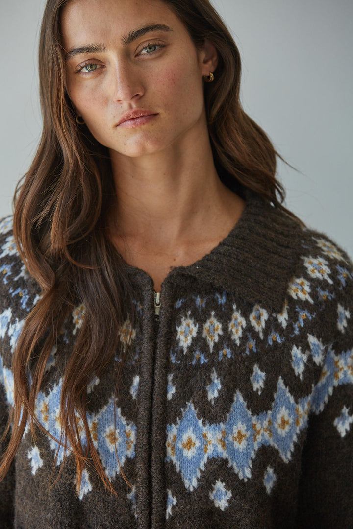 Noemi Zip-Up Cardigan
