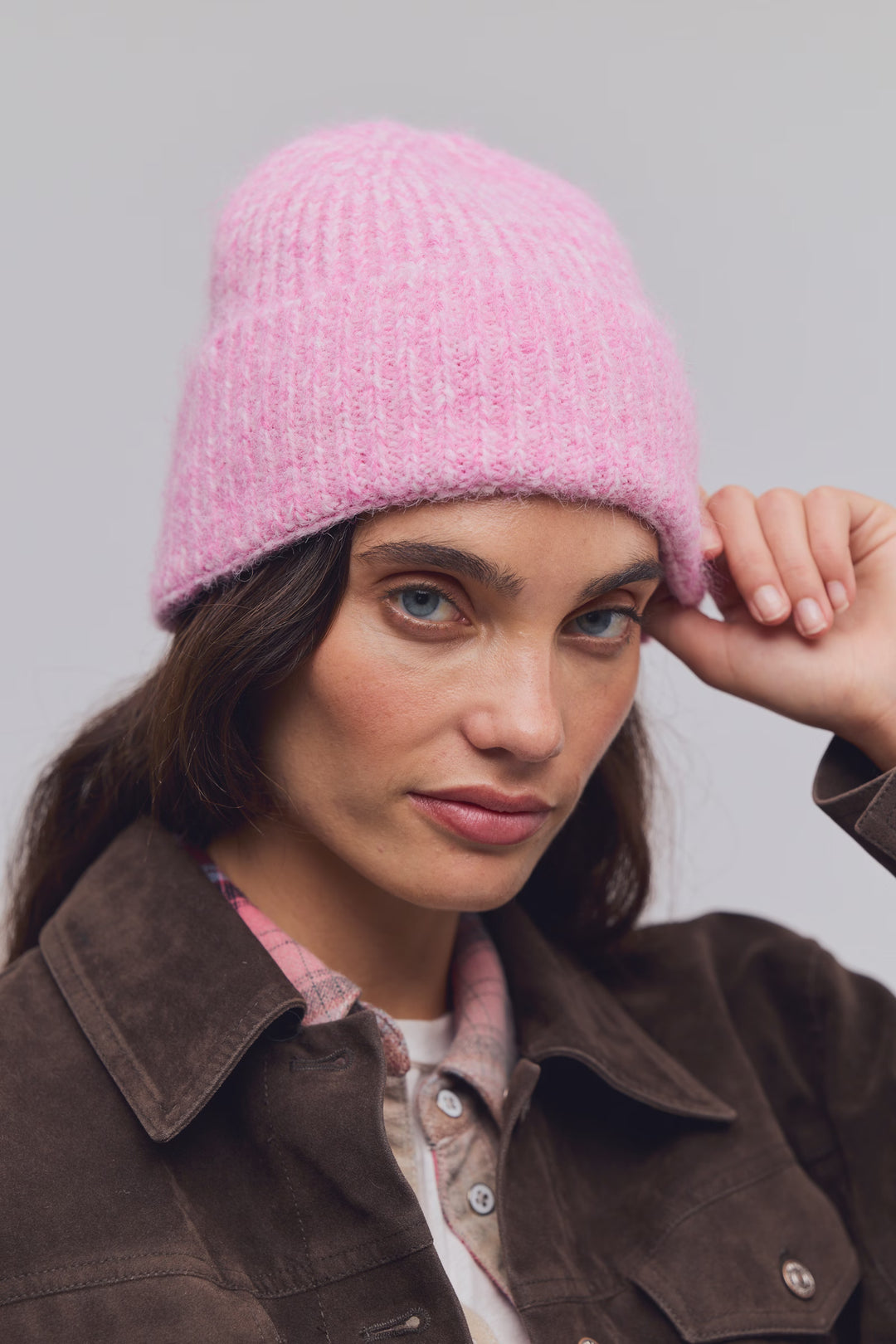 Frostline Beanie in Petal Pink