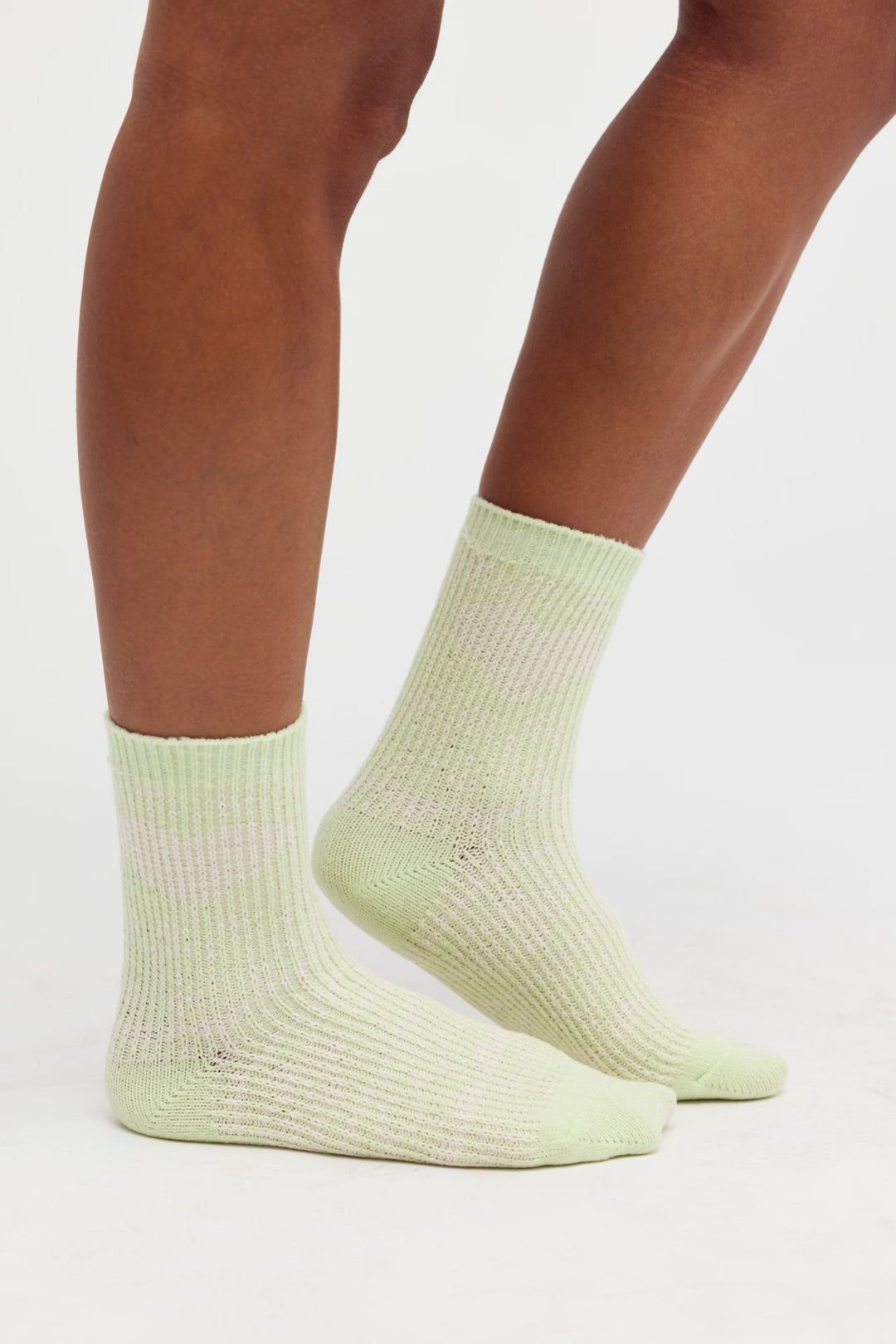 Nordic Knit Sock Pack in Lime Cream