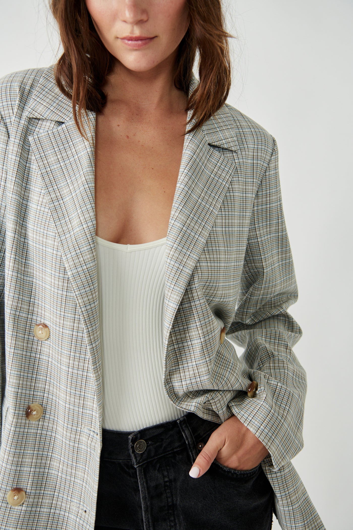 Oliva Plaid Blazer