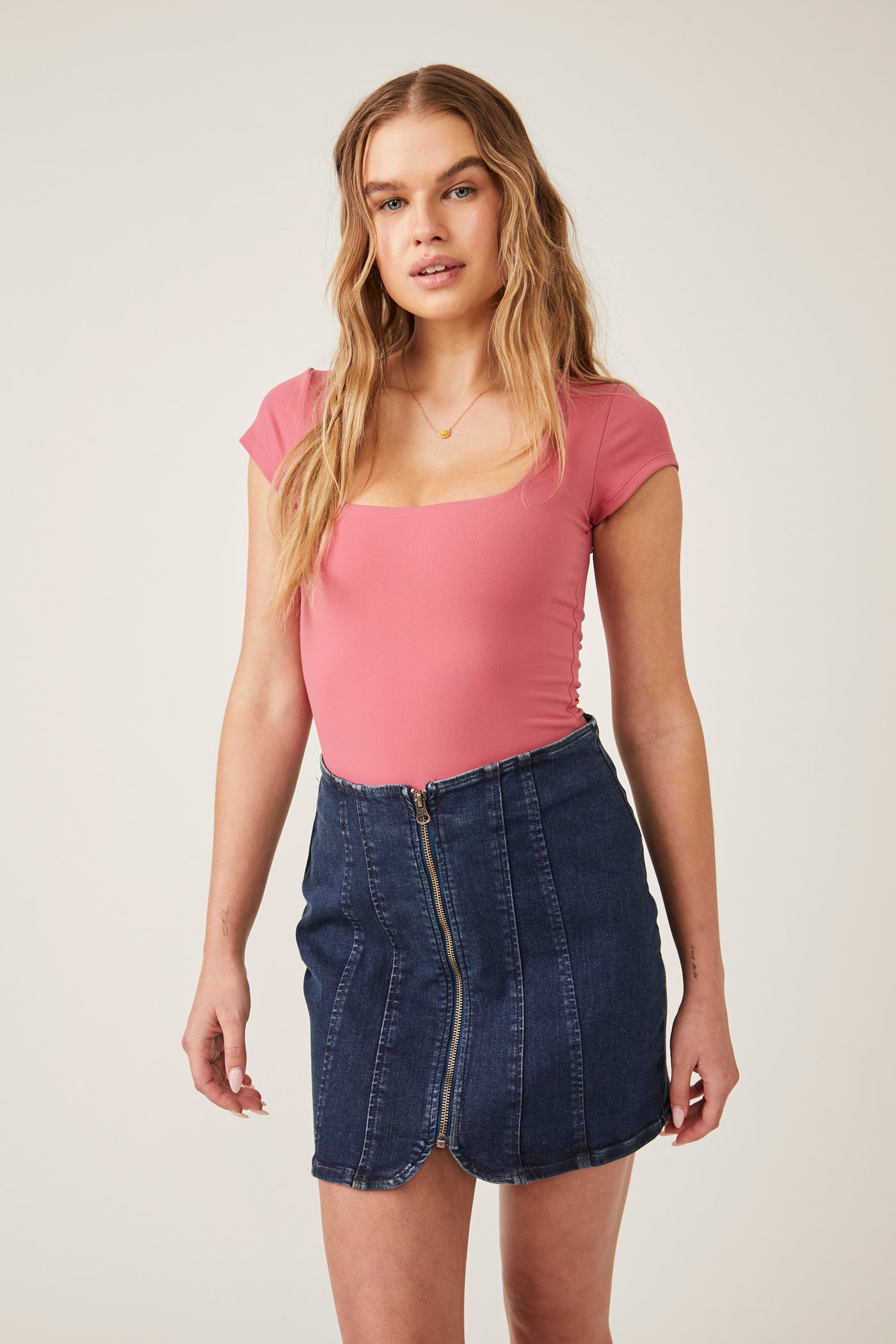 Fair and Square Neck Duo Bodysuit