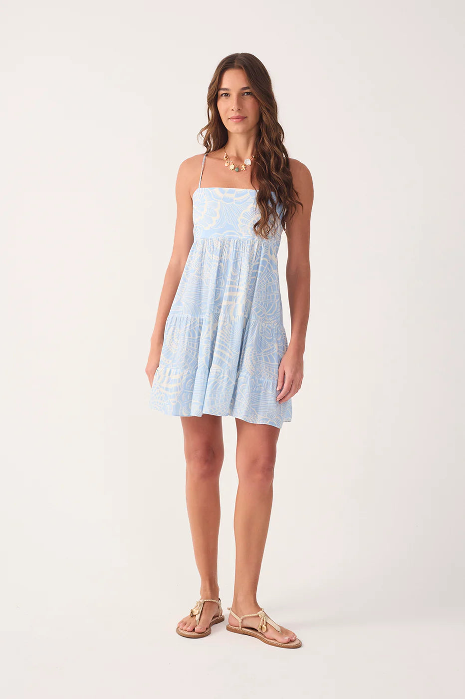 Off-white Cristalina Tiered Mini Dress