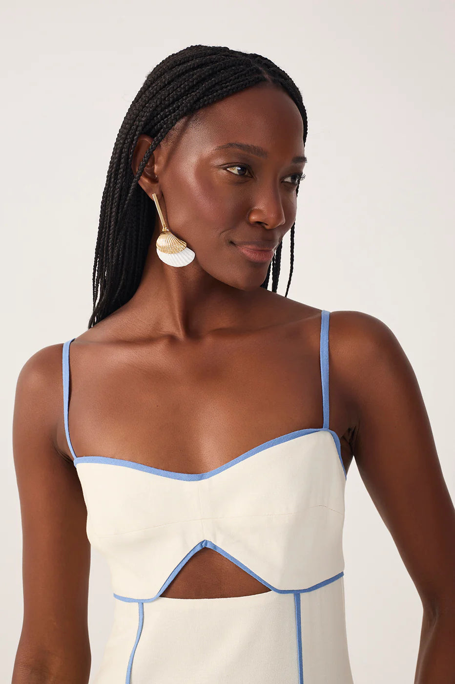 Off-white Mergulho Cut-out Linen Maxi Dress