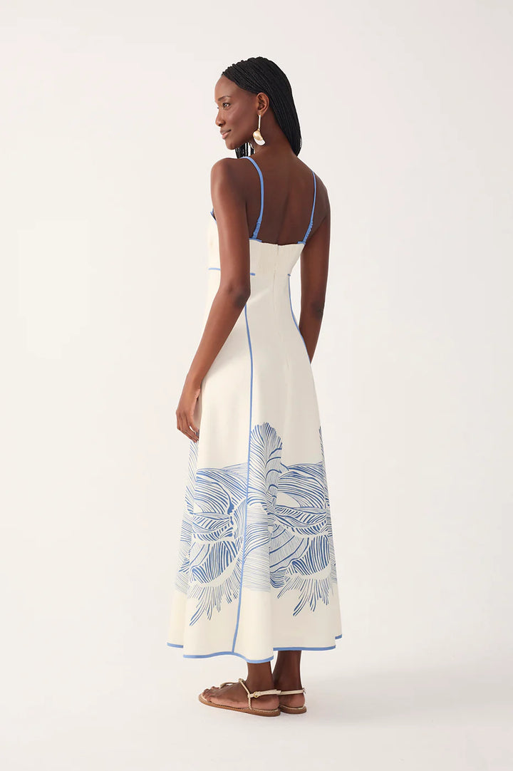 Off-white Mergulho Cut-out Linen Maxi Dress
