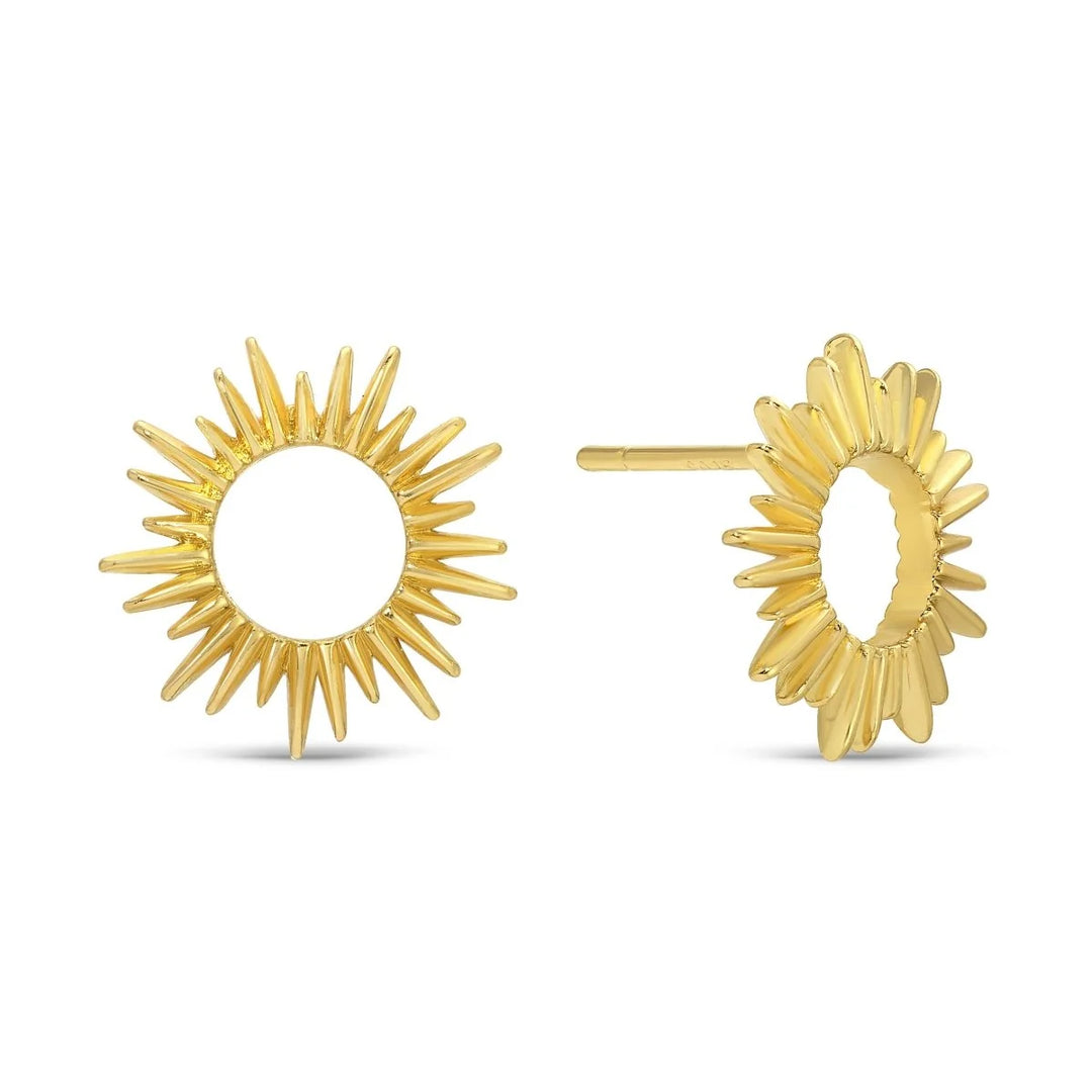 Open Sun Studs on Velvet Gift Tag