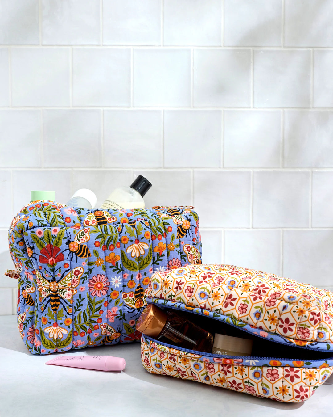 Bee Tapestry Oversized Pouch Duo