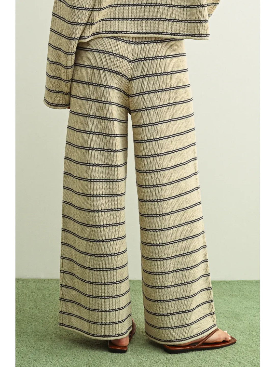 Striped Pattern Knitted Pants