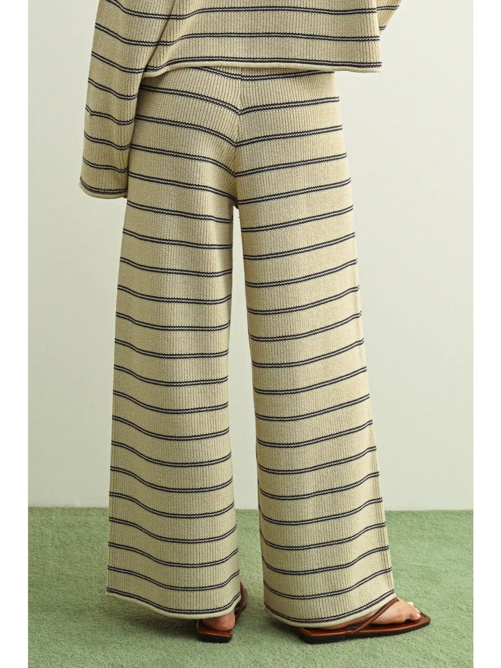 Striped Pattern Knitted Pants