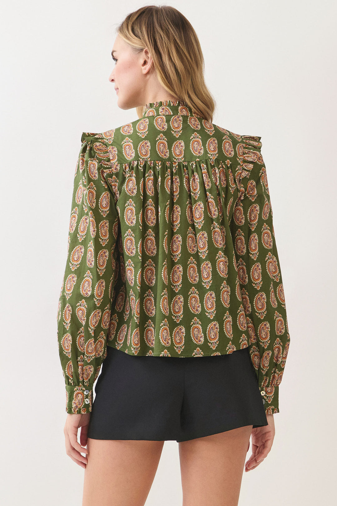 Paisley Puff Sleeve Blouse
