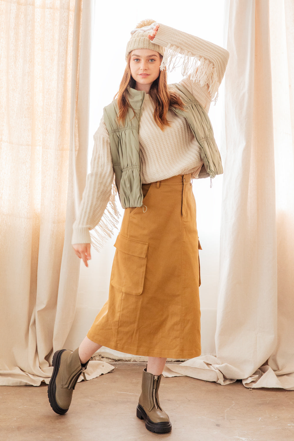 Midi Cargo Skirt