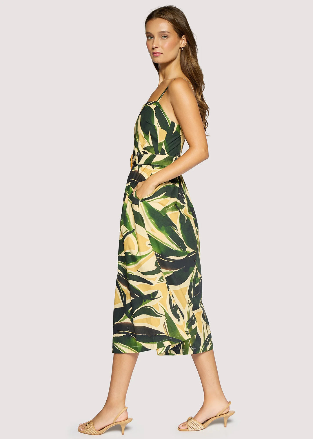 Palm Serenade Midi Dress