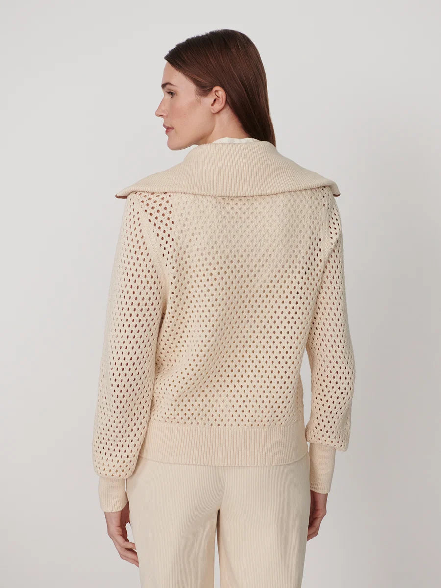Paula Zip Through Knit Jacket - Birch