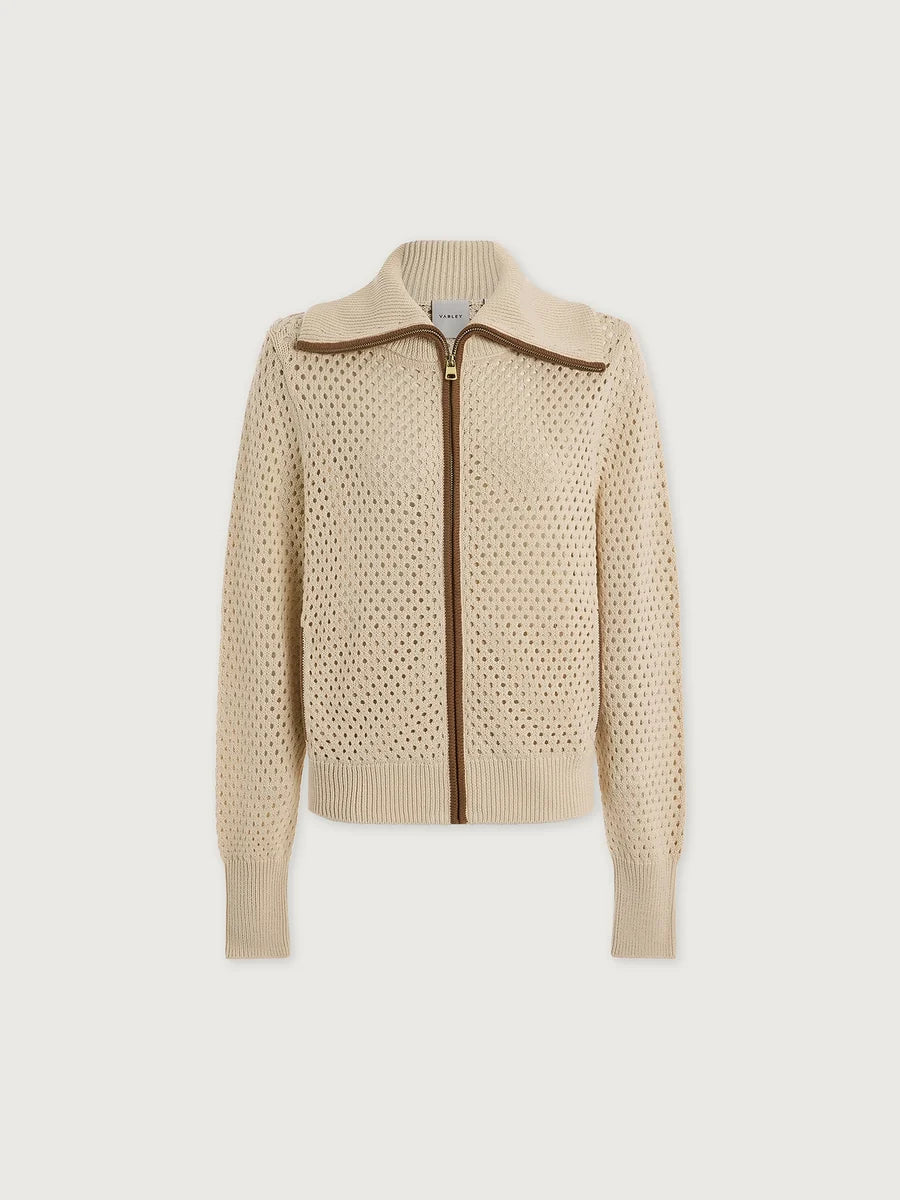 Paula Zip Through Knit Jacket - Birch